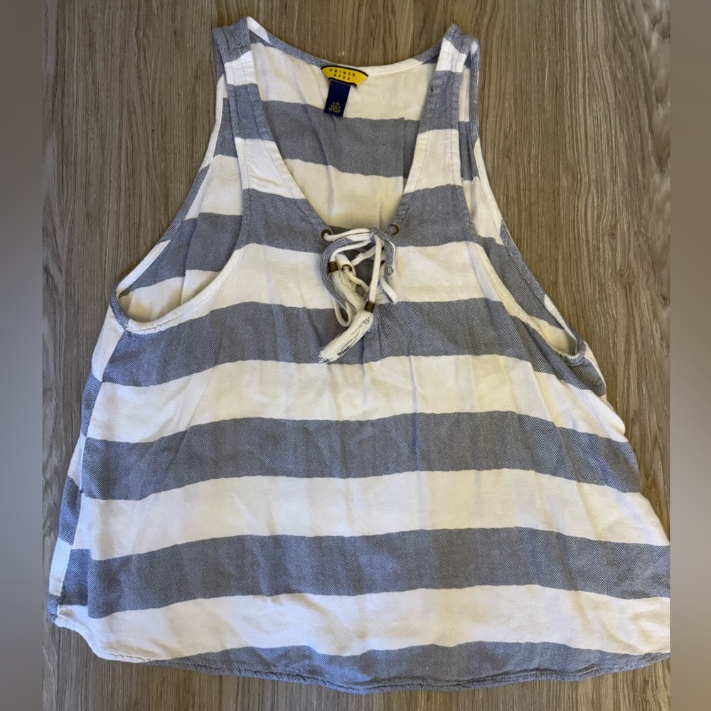Prince & Fox Striped Navy and White Women's Top